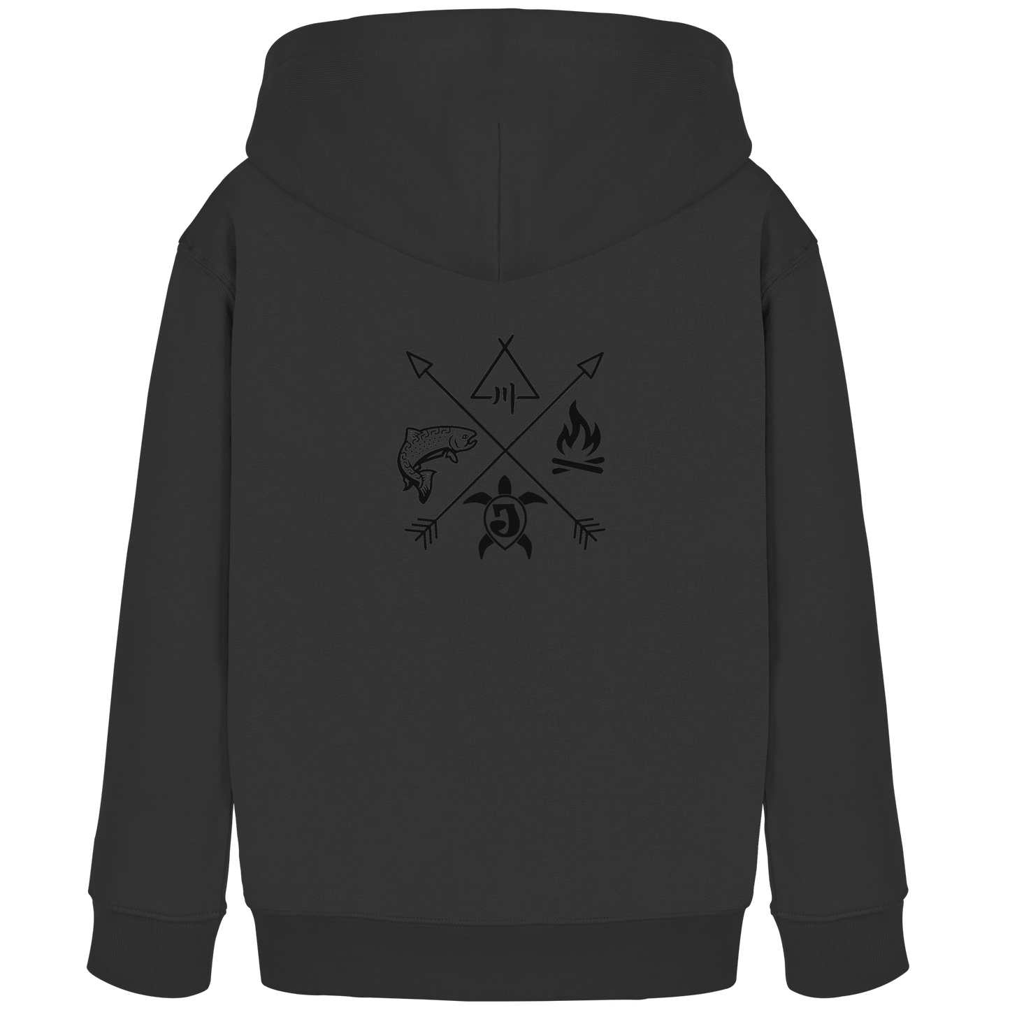 Gedruckte Bayerwald Kollektiv – Handwerk & Natur - Kids Organic Hoodie