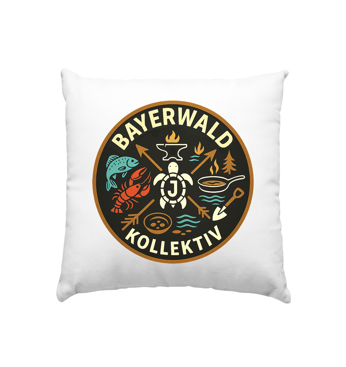 Gedruckte Bayerwald Kollektiv – Handwerk & Natur - Kissen 40x40cm