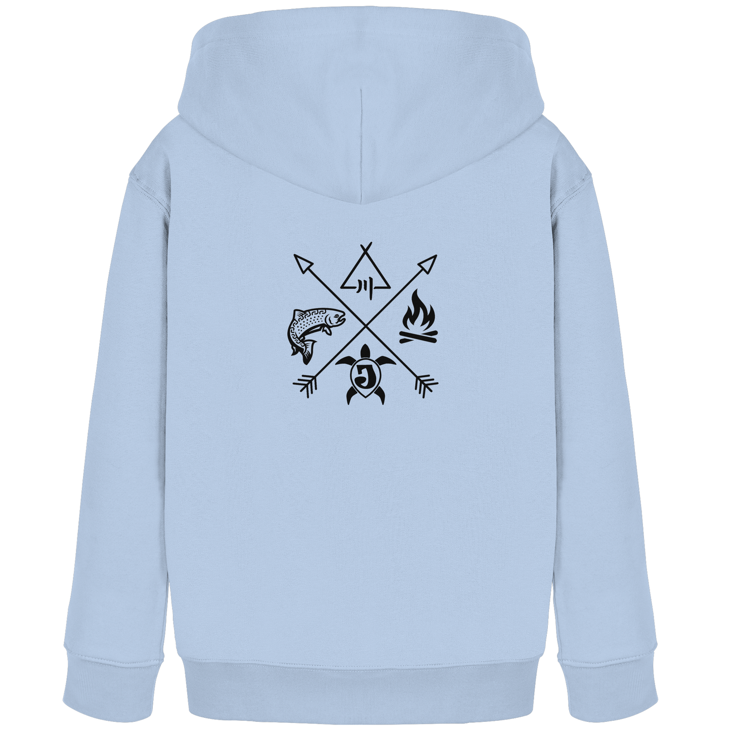 Gedruckte Bayerwald Kollektiv – Handwerk & Natur  - Kids Organic Hoodie