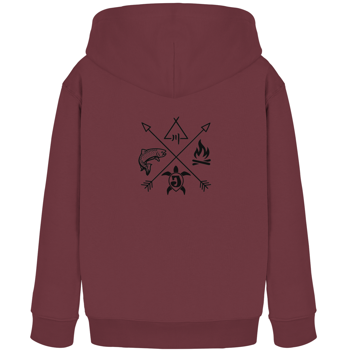 Gedruckte Bayerwald Kollektiv – Handwerk & Natur  - Kids Organic Hoodie