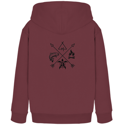 Gedruckte Bayerwald Kollektiv – Handwerk & Natur  - Kids Organic Hoodie