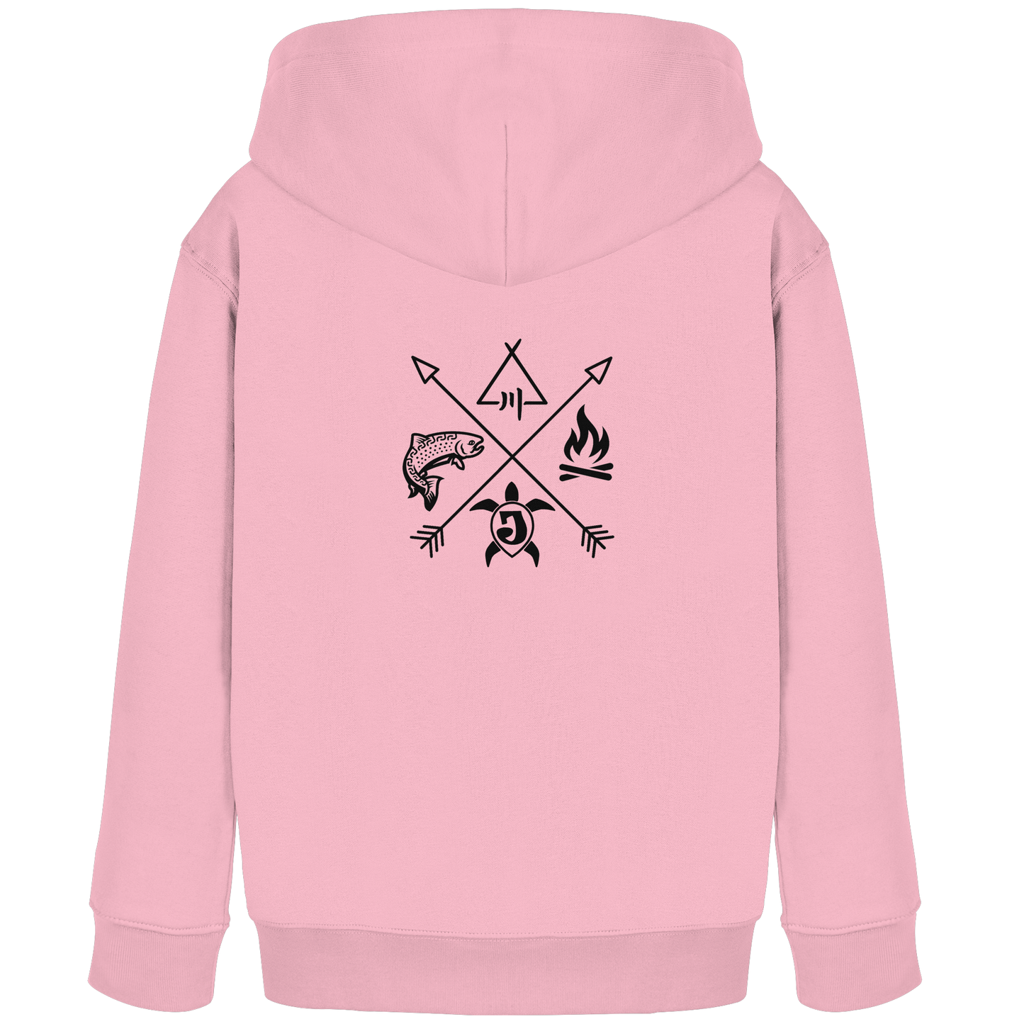 Gedruckte Bayerwald Kollektiv – Handwerk & Natur  - Kids Organic Hoodie