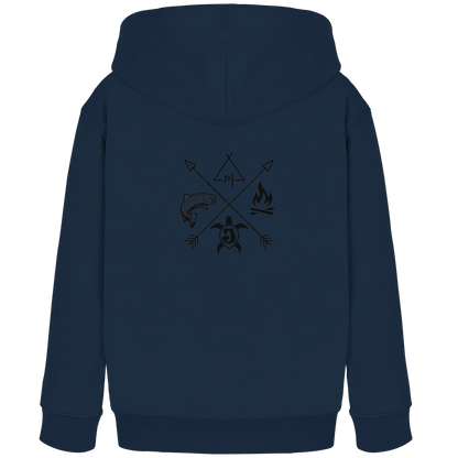 Gedruckte Bayerwald Kollektiv – Handwerk & Natur  - Kids Organic Hoodie