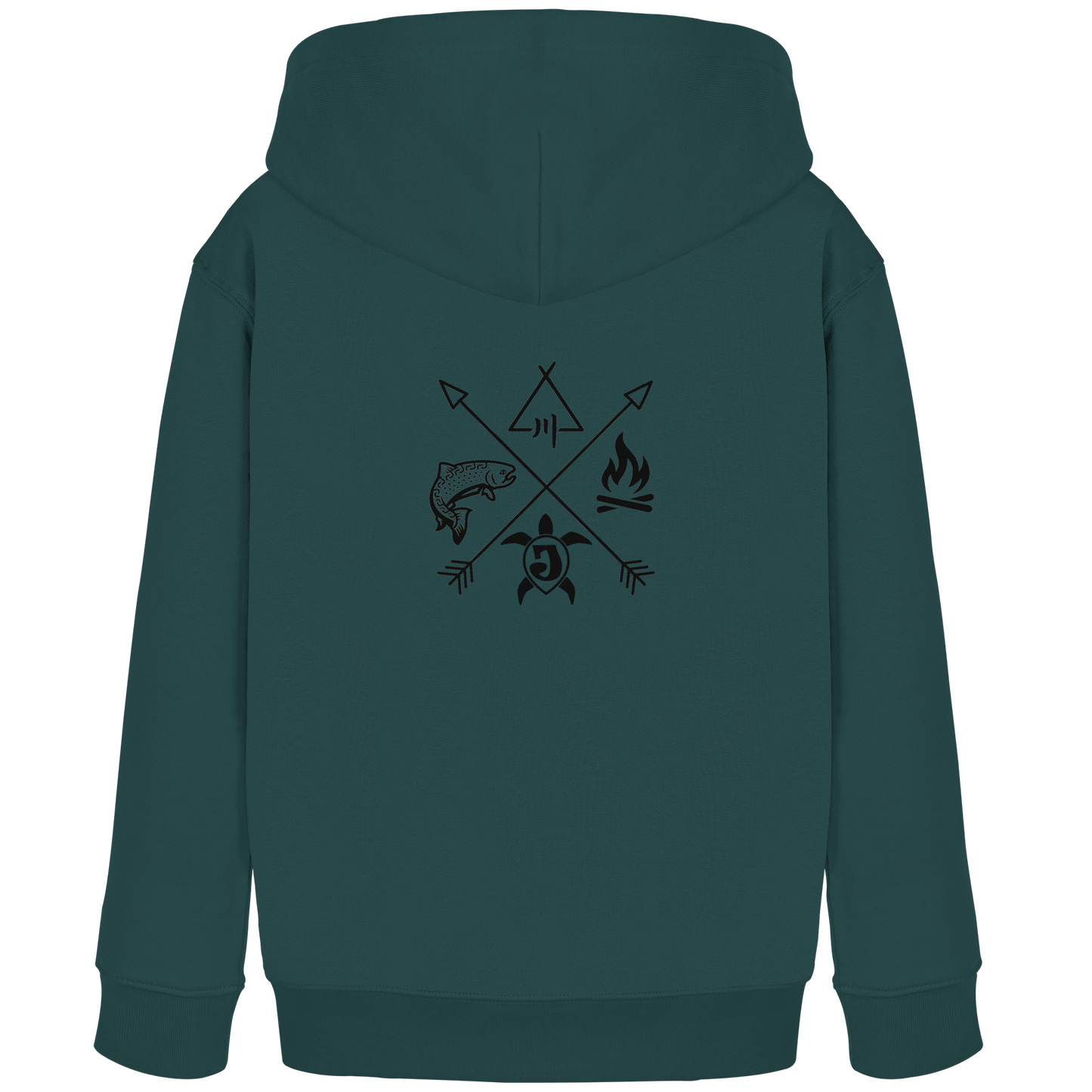 Gedruckte Bayerwald Kollektiv – Handwerk & Natur  - Kids Organic Hoodie