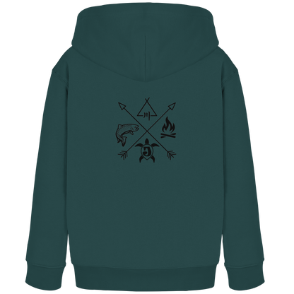 Gedruckte Bayerwald Kollektiv – Handwerk & Natur  - Kids Organic Hoodie