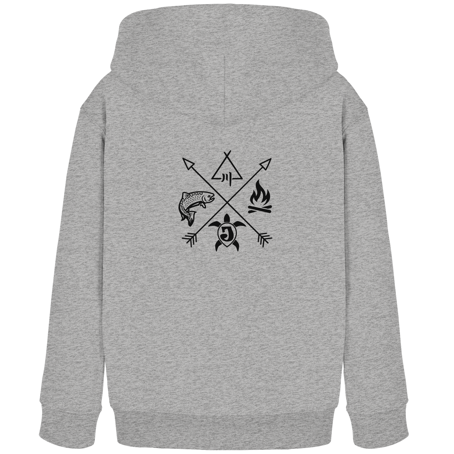 Gedruckte Bayerwald Kollektiv – Handwerk & Natur  - Kids Organic Hoodie