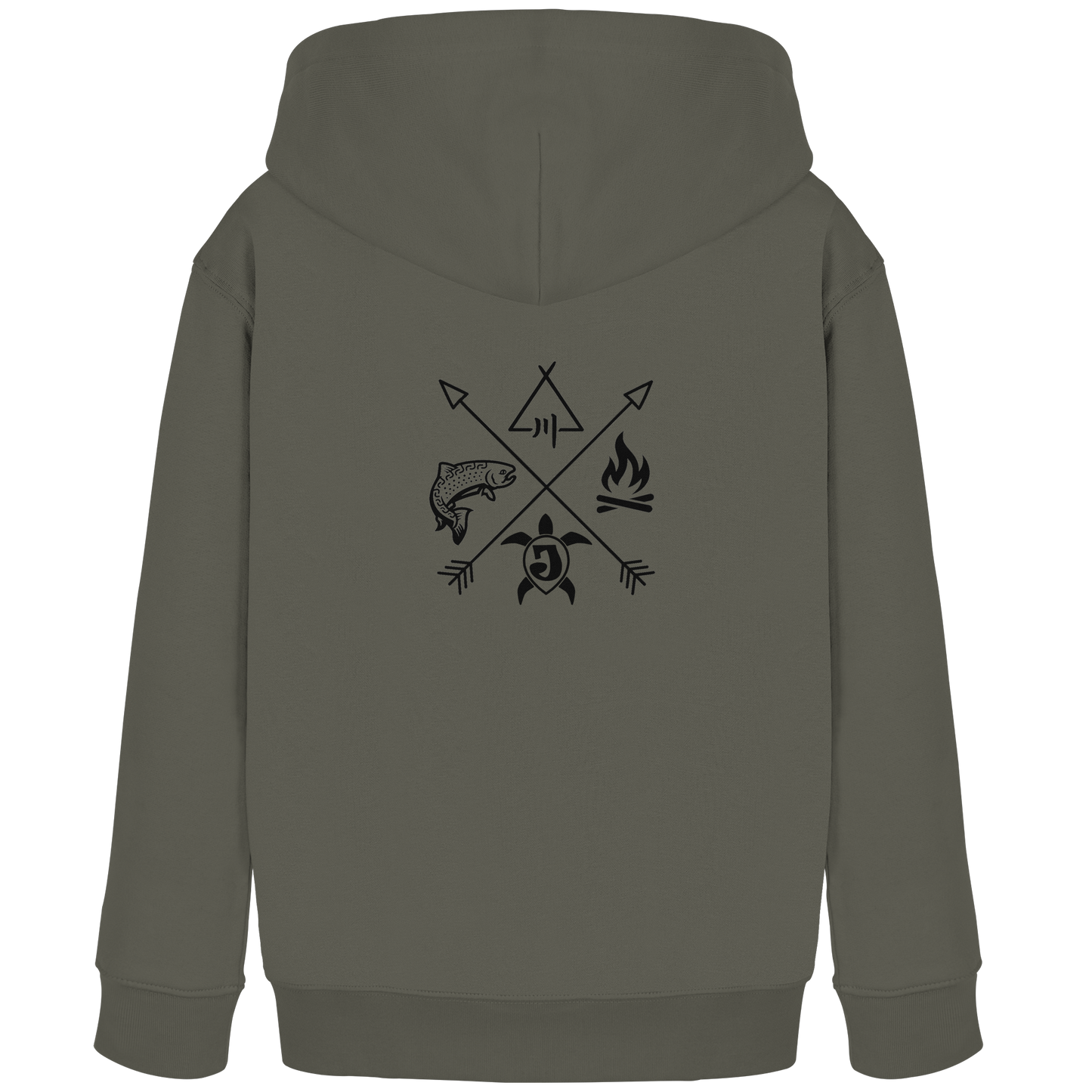 Gedruckte Bayerwald Kollektiv – Handwerk & Natur  - Kids Organic Hoodie