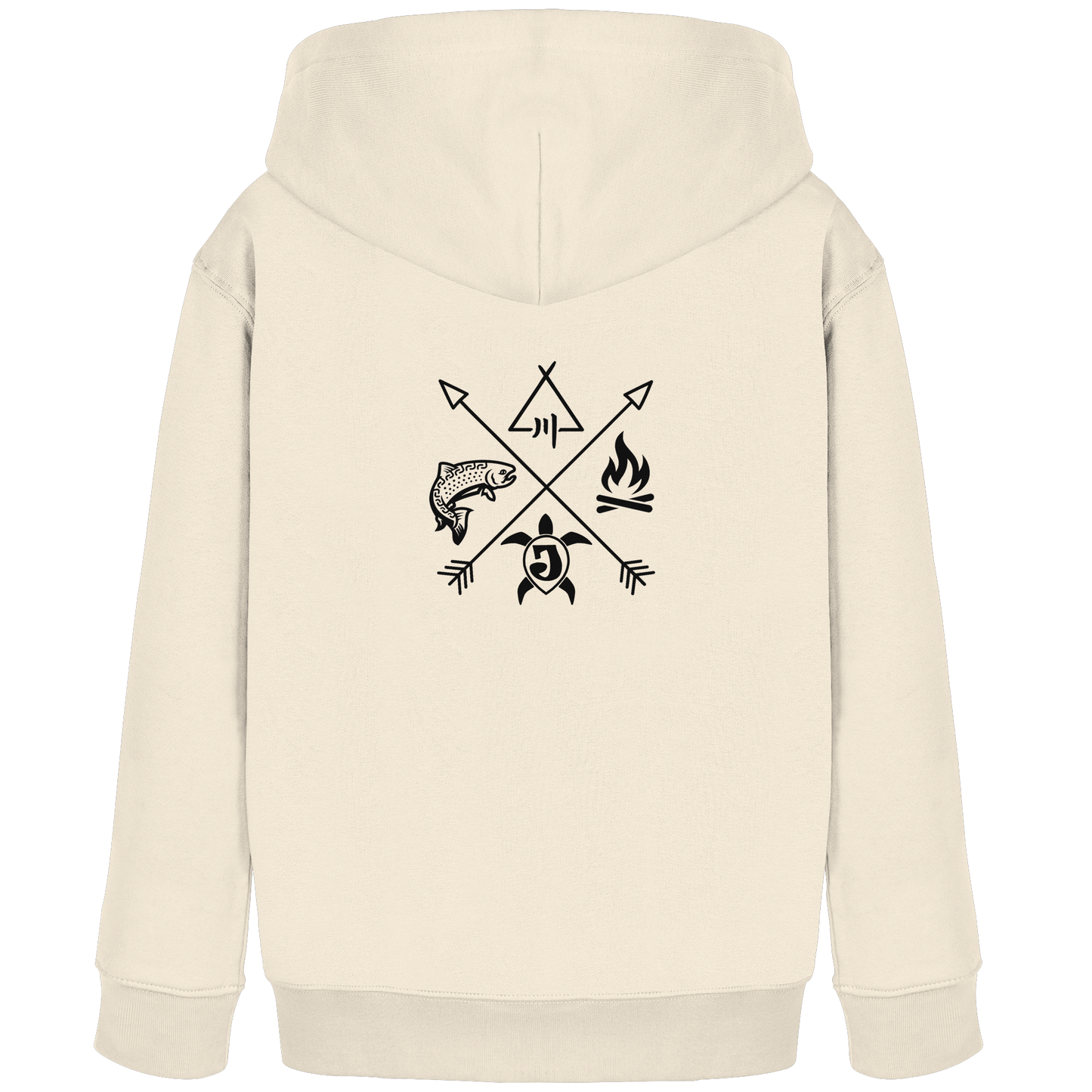 Gedruckte Bayerwald Kollektiv – Handwerk & Natur  - Kids Organic Hoodie