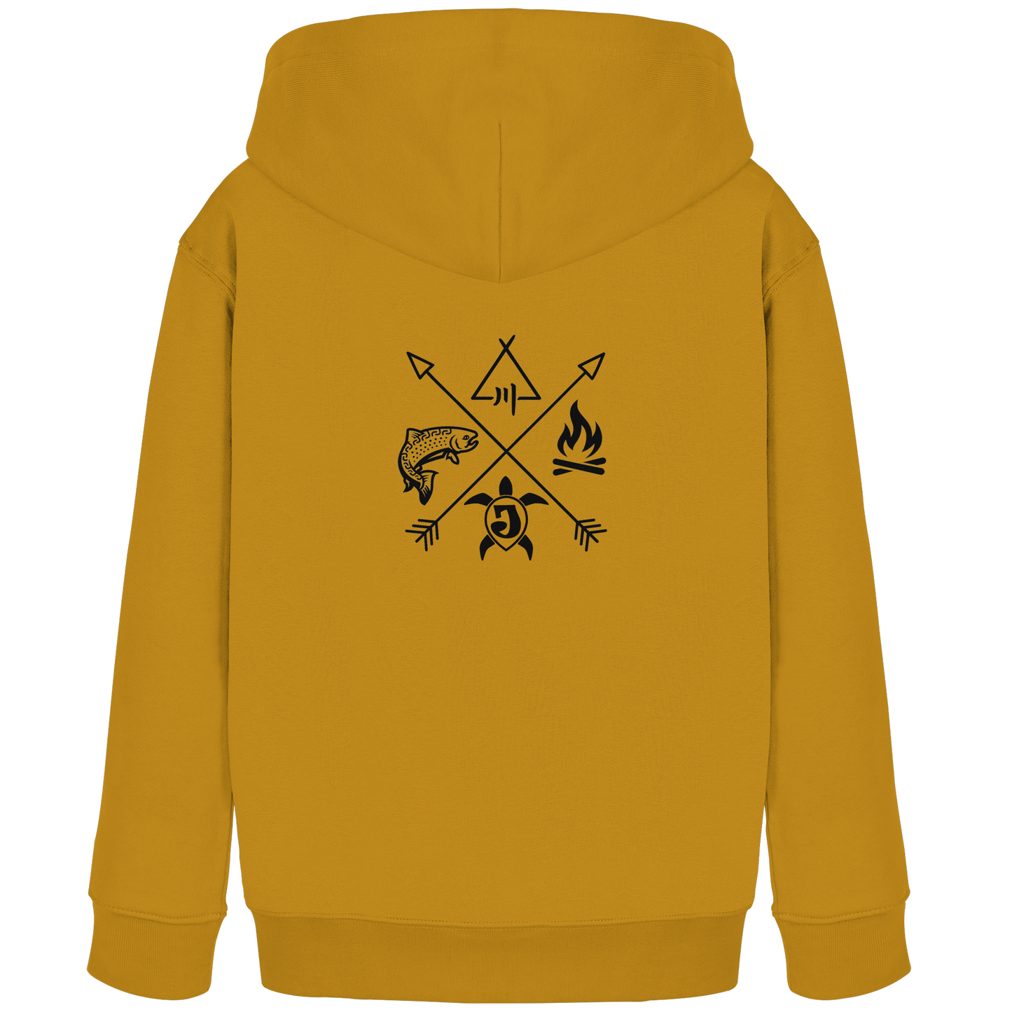 Gedruckte Bayerwald Kollektiv – Handwerk & Natur  - Kids Organic Hoodie