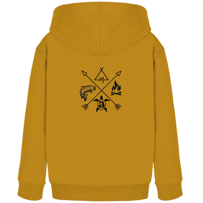 Gedruckte Bayerwald Kollektiv – Handwerk & Natur  - Kids Organic Hoodie