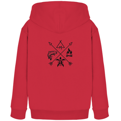 Gedruckte Bayerwald Kollektiv – Handwerk & Natur  - Kids Organic Hoodie