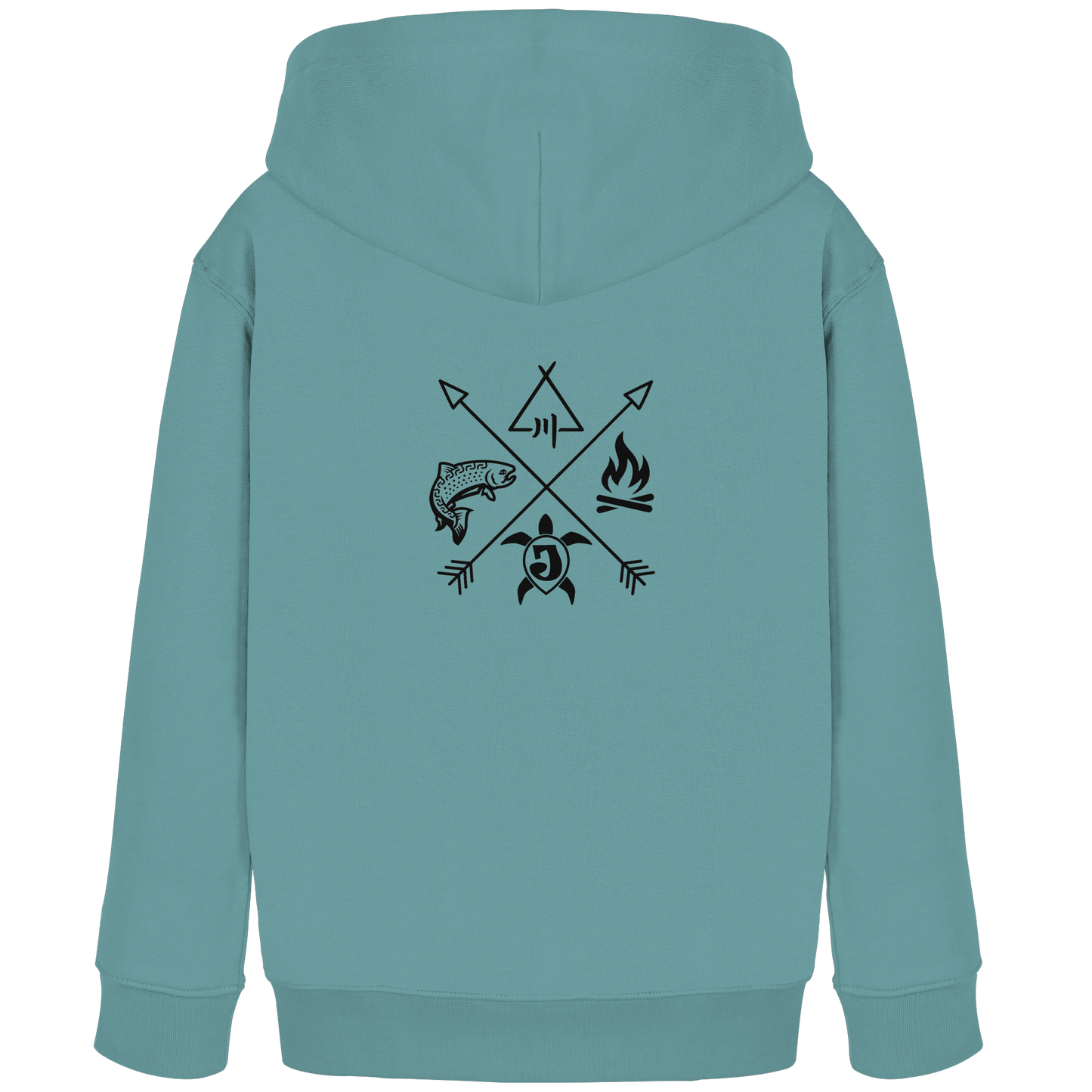 Gedruckte Bayerwald Kollektiv – Handwerk & Natur  - Kids Organic Hoodie