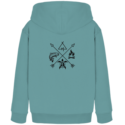 Gedruckte Bayerwald Kollektiv – Handwerk & Natur  - Kids Organic Hoodie