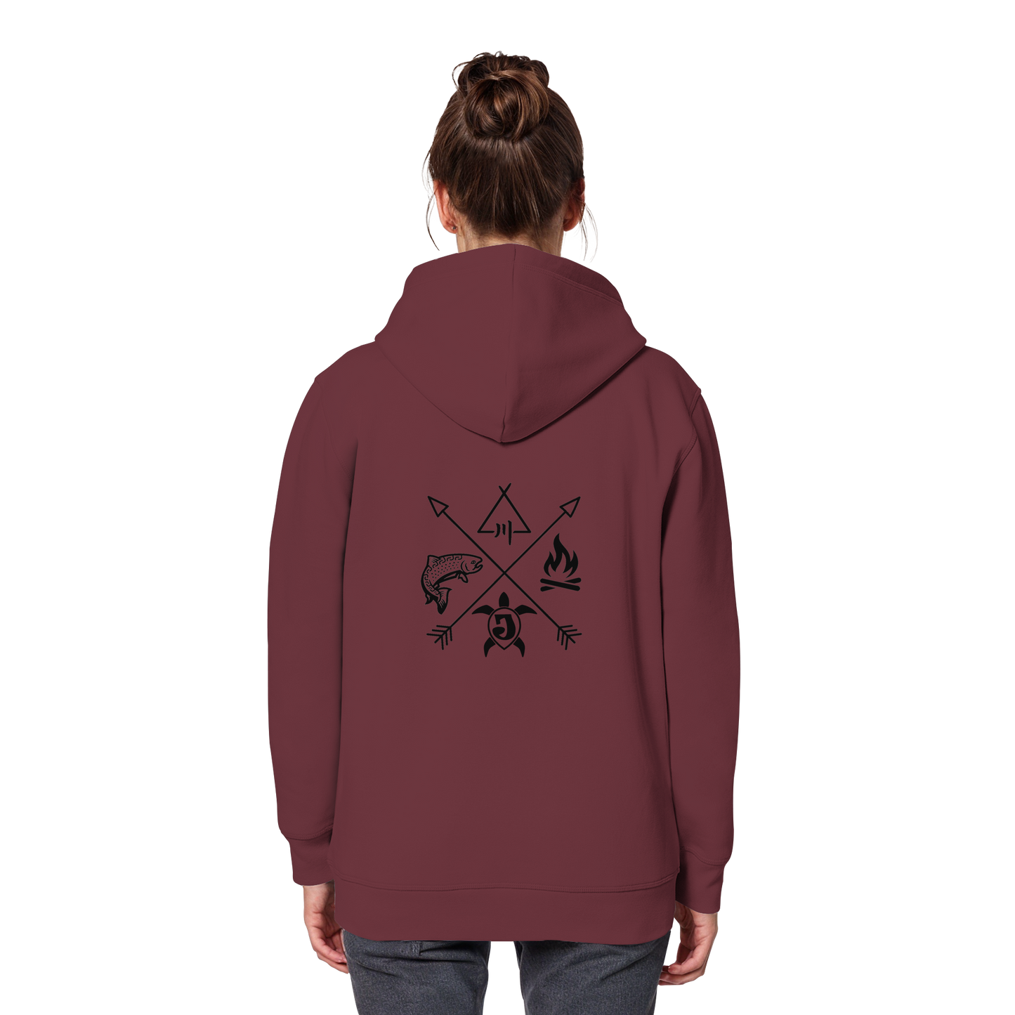 Gedruckte Bayerwald Kollektiv – Handwerk & Natur  - Organic Basic Hoodie