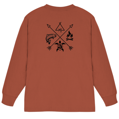 Gedruckte Bayerwald Kollektiv – Handwerk & Natur  - Organic Heavy Oversized Longsleeve T-Shirt