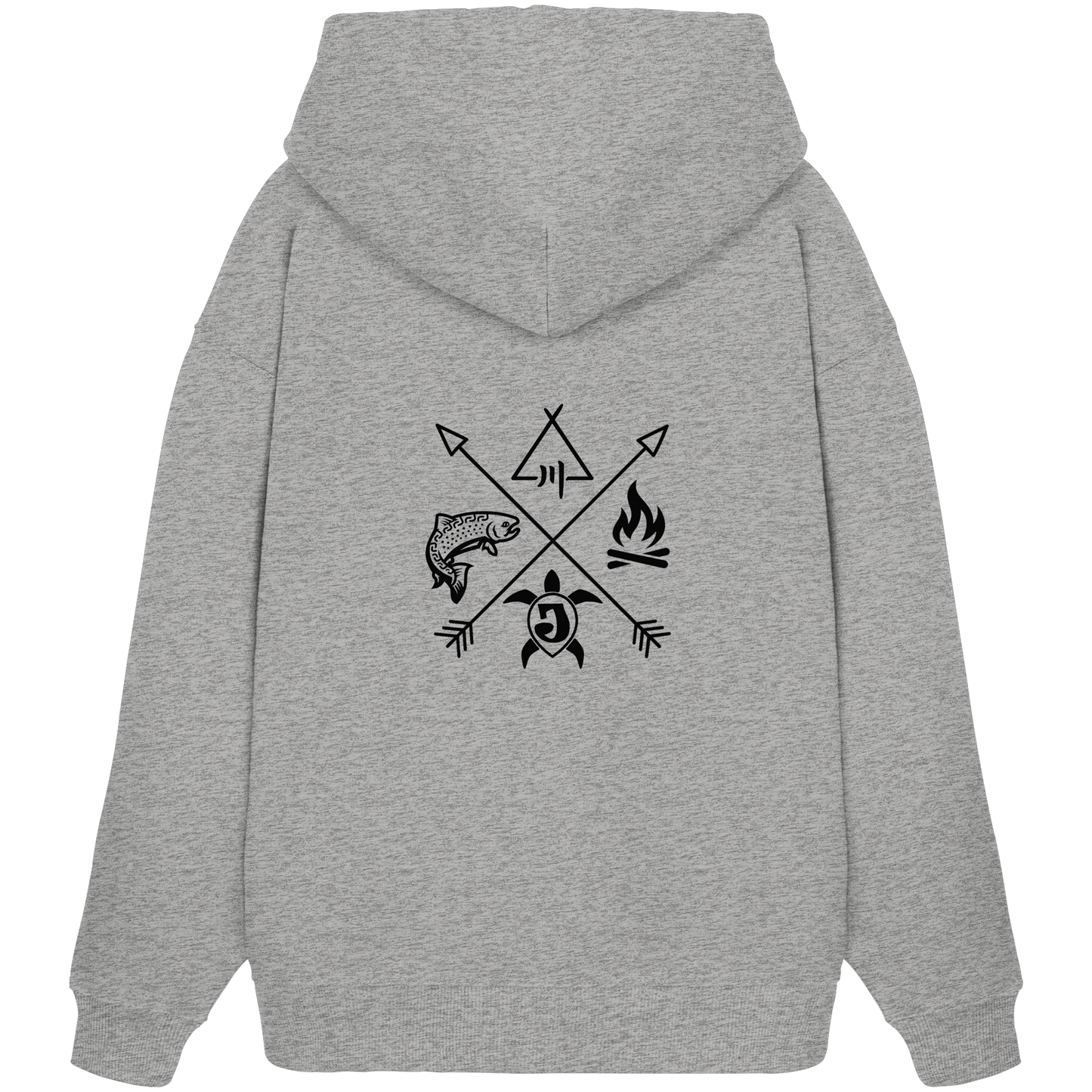 Gedruckte Bayerwald Kollektiv – Handwerk & Natur  - Organic Oversize Hoodie
