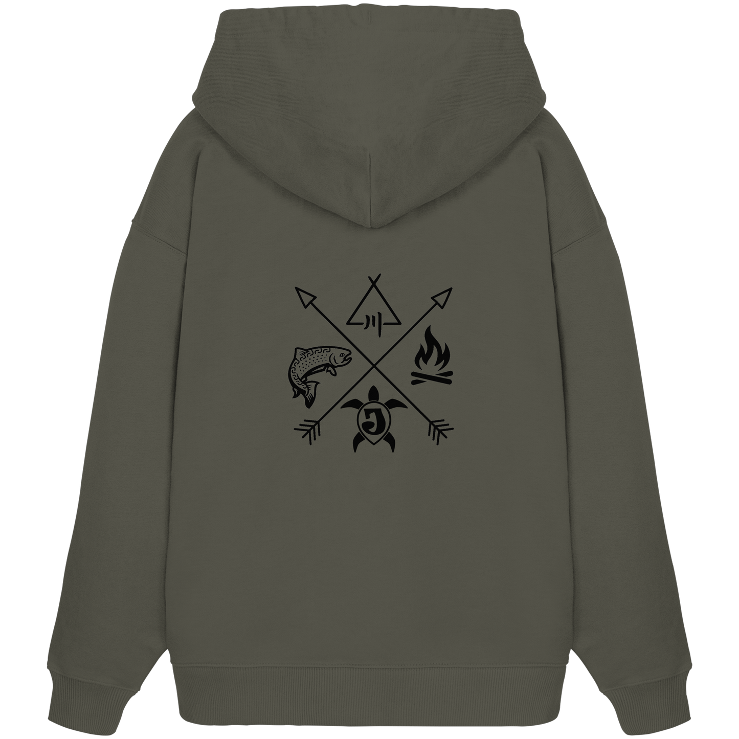 Gedruckte Bayerwald Kollektiv – Handwerk & Natur  - Organic Oversize Hoodie