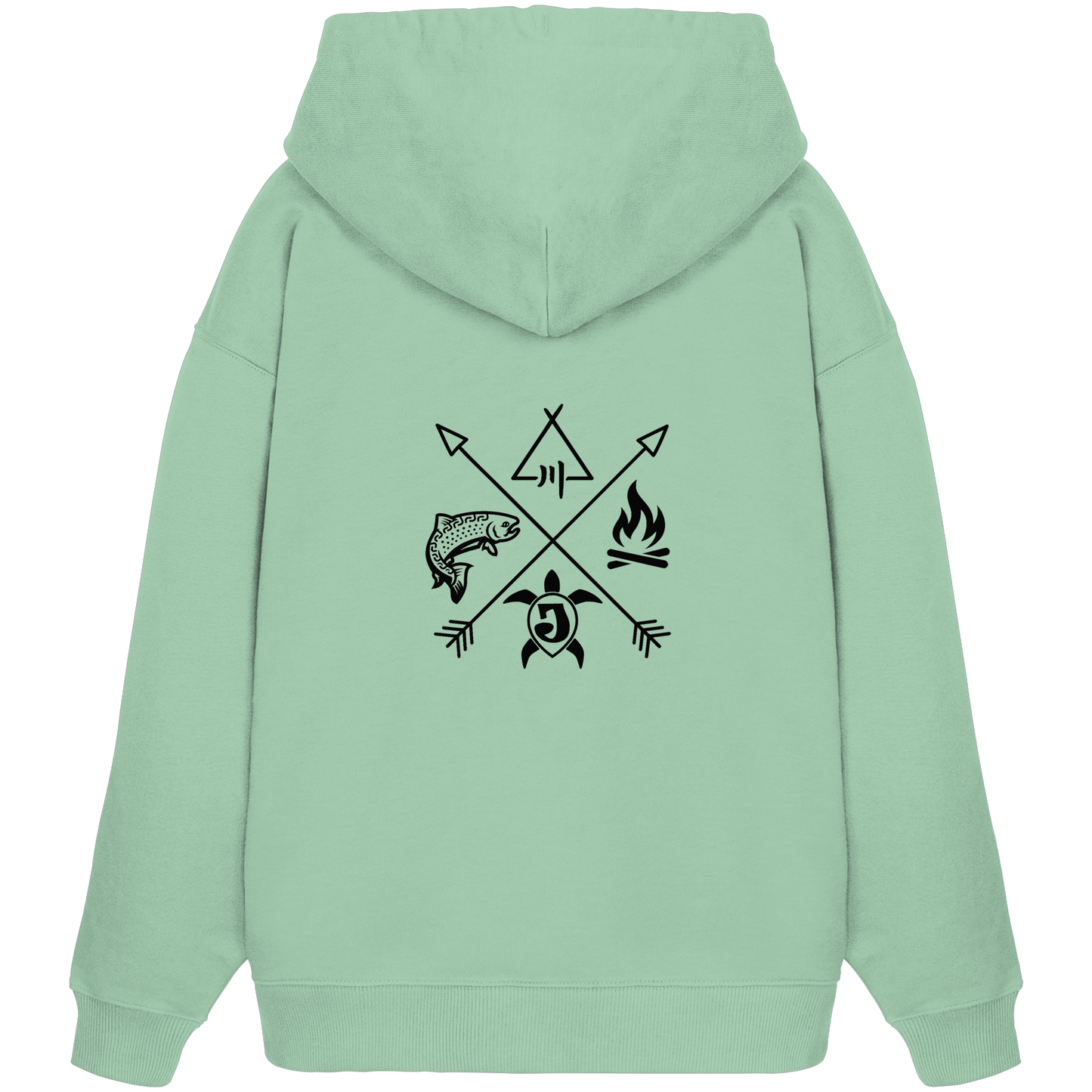 Gedruckte Bayerwald Kollektiv – Handwerk & Natur  - Organic Oversize Hoodie