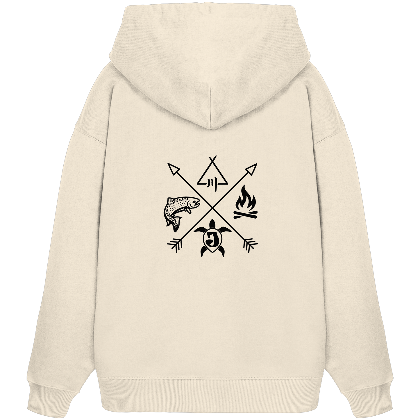 Gedruckte Bayerwald Kollektiv – Handwerk & Natur  - Organic Oversize Hoodie