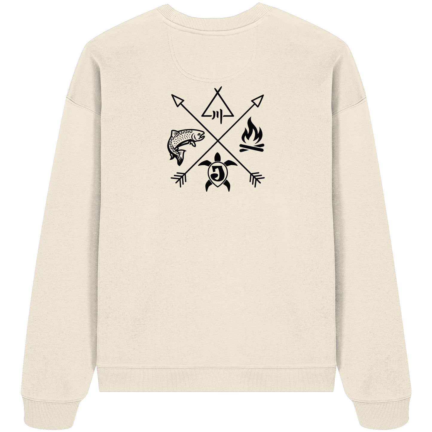 Gedruckte Bayerwald Kollektiv – Handwerk & Natur  - Organic Oversize Sweatshirt