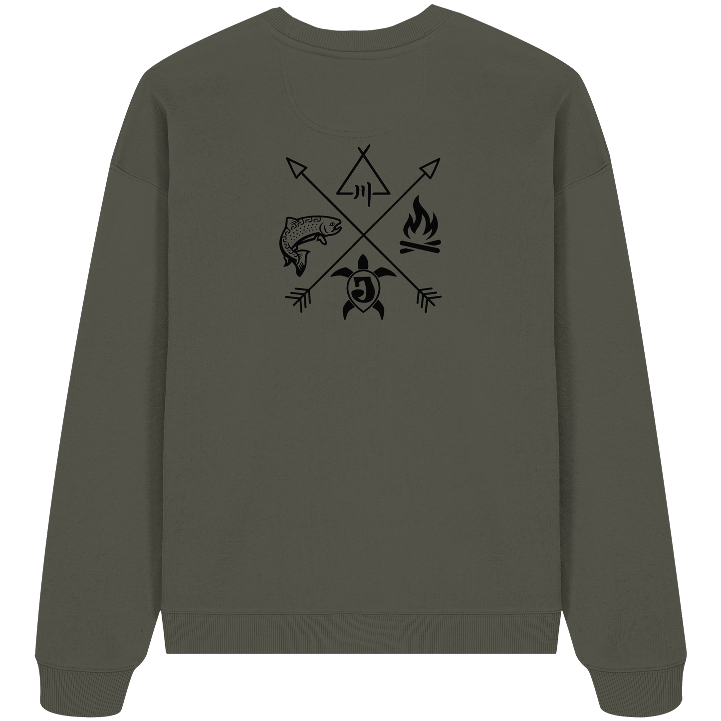 Gedruckte Bayerwald Kollektiv – Handwerk & Natur  - Organic Oversize Sweatshirt