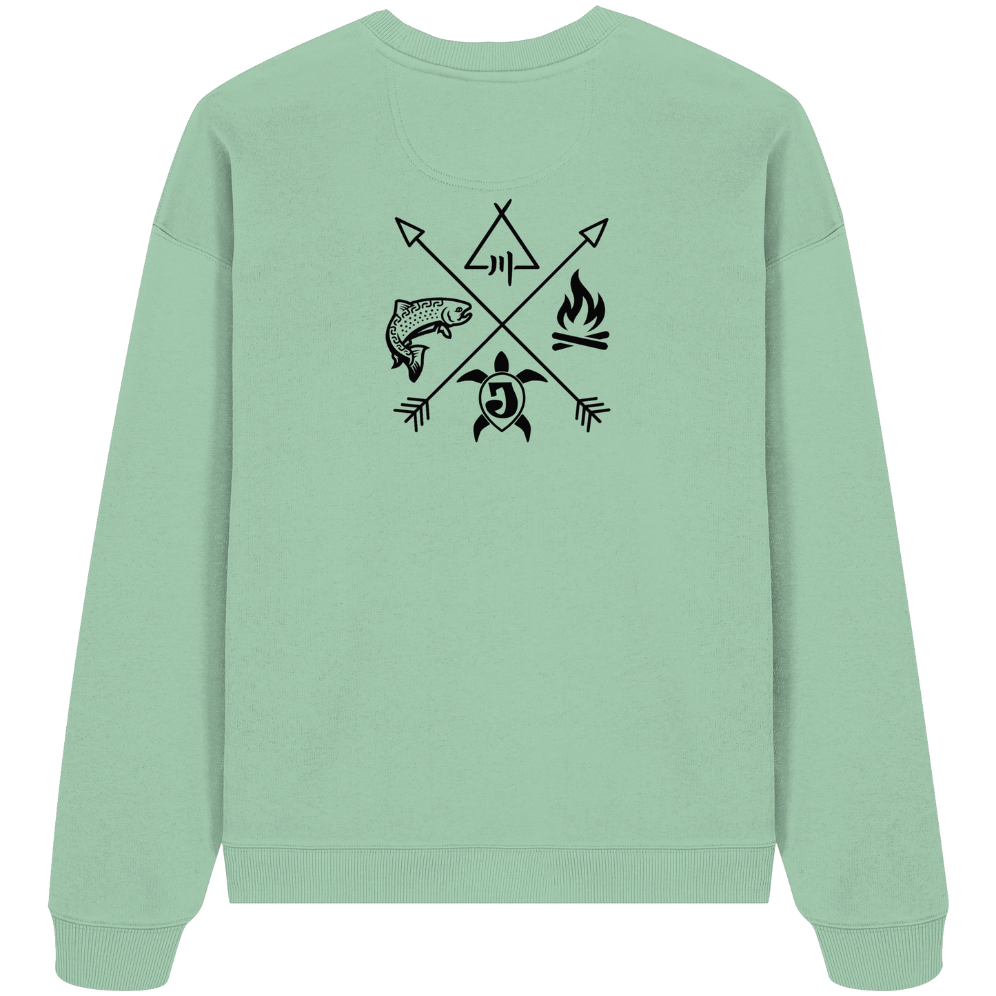 Gedruckte Bayerwald Kollektiv – Handwerk & Natur  - Organic Oversize Sweatshirt