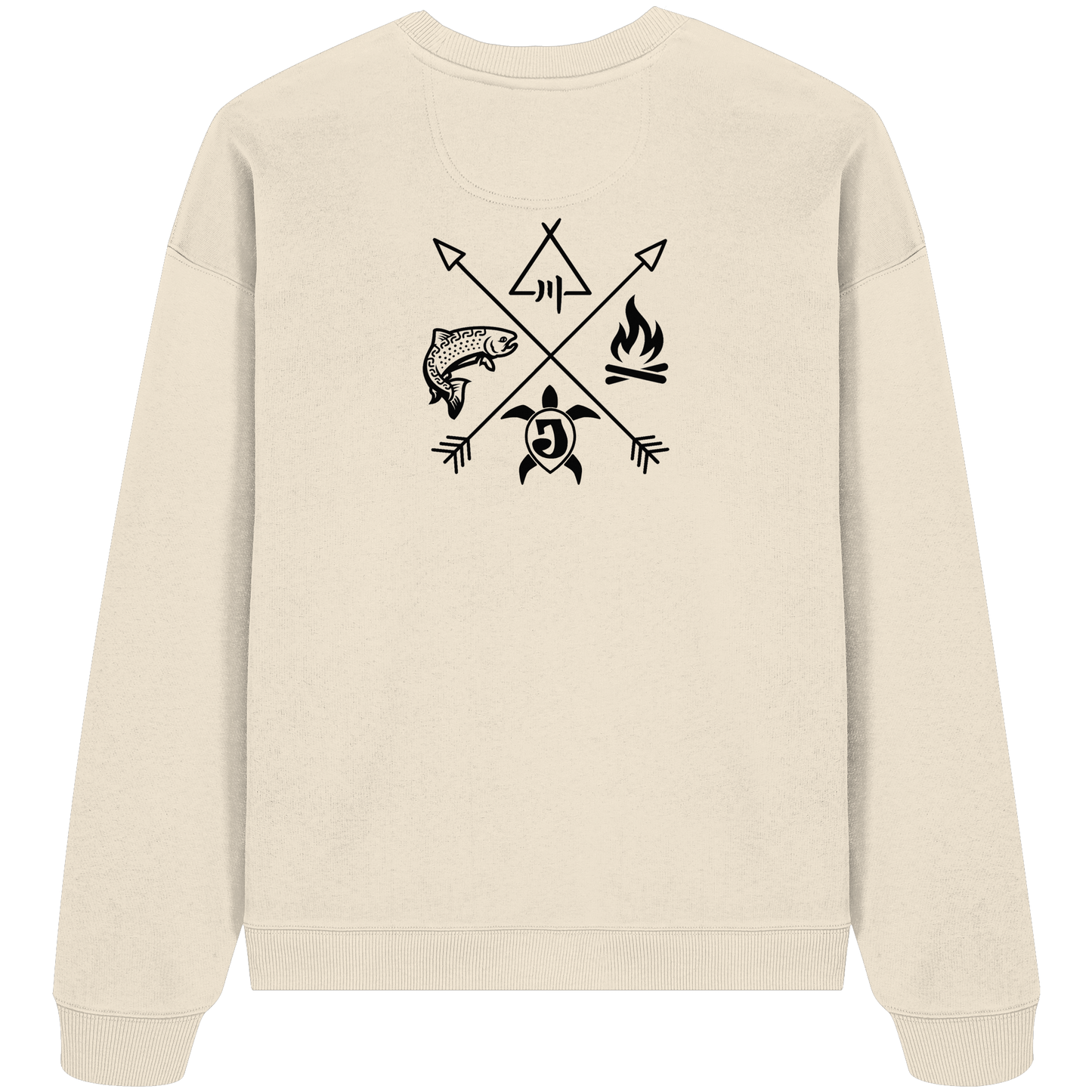 Gedruckte Bayerwald Kollektiv – Handwerk & Natur  - Organic Oversize Sweatshirt