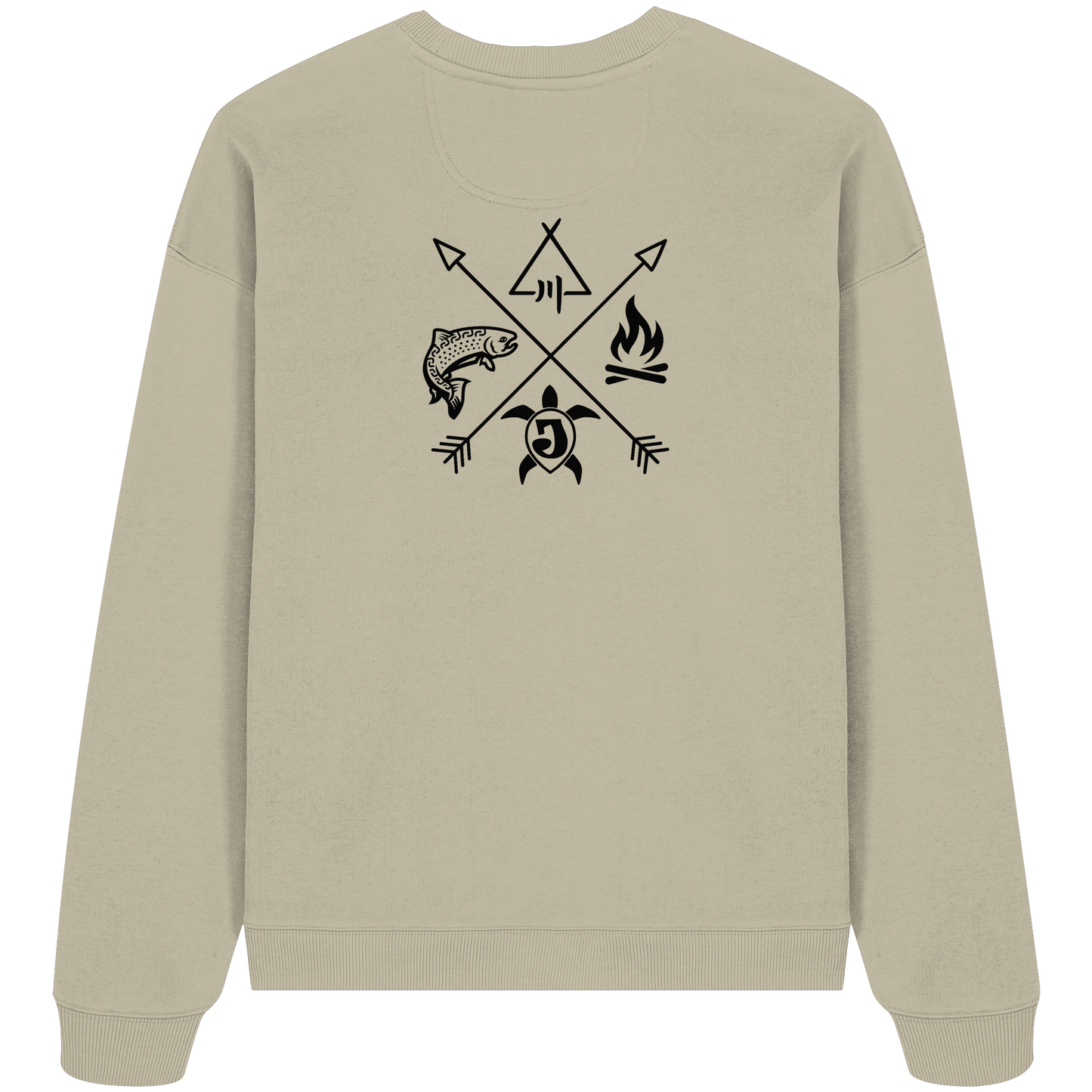 Gedruckte Bayerwald Kollektiv – Handwerk & Natur  - Organic Oversize Sweatshirt