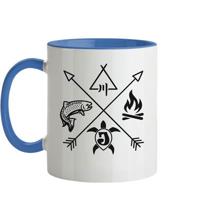 Gedruckte Bayerwald Kollektiv – Handwerk & Natur  - Tasse zweifarbig