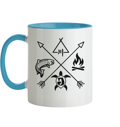 Gedruckte Bayerwald Kollektiv – Handwerk & Natur  - Tasse zweifarbig