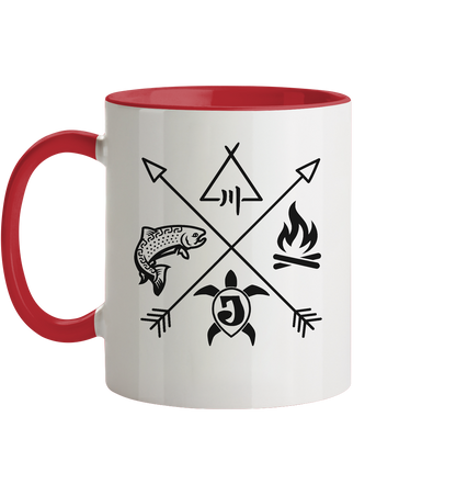 Gedruckte Bayerwald Kollektiv – Handwerk & Natur  - Tasse zweifarbig