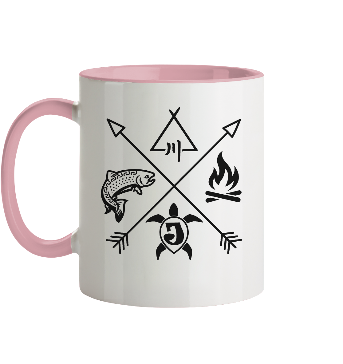 Gedruckte Bayerwald Kollektiv – Handwerk & Natur  - Tasse zweifarbig