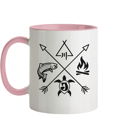 Gedruckte Bayerwald Kollektiv – Handwerk & Natur  - Tasse zweifarbig