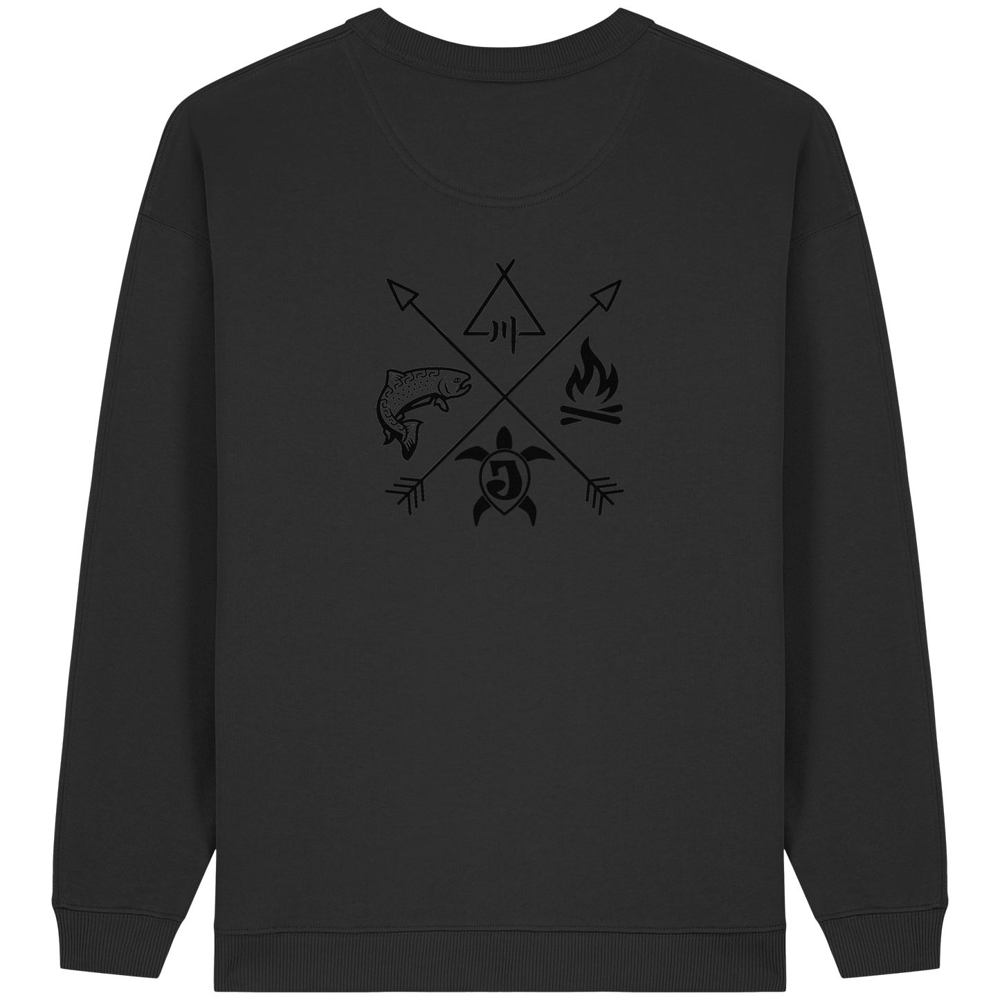 Gedruckte Bayerwald Kollektiv – Handwerk & Natur  - Womens Organic Oversized Sweatshirt
