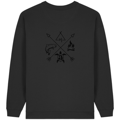 Gedruckte Bayerwald Kollektiv – Handwerk & Natur  - Womens Organic Oversized Sweatshirt