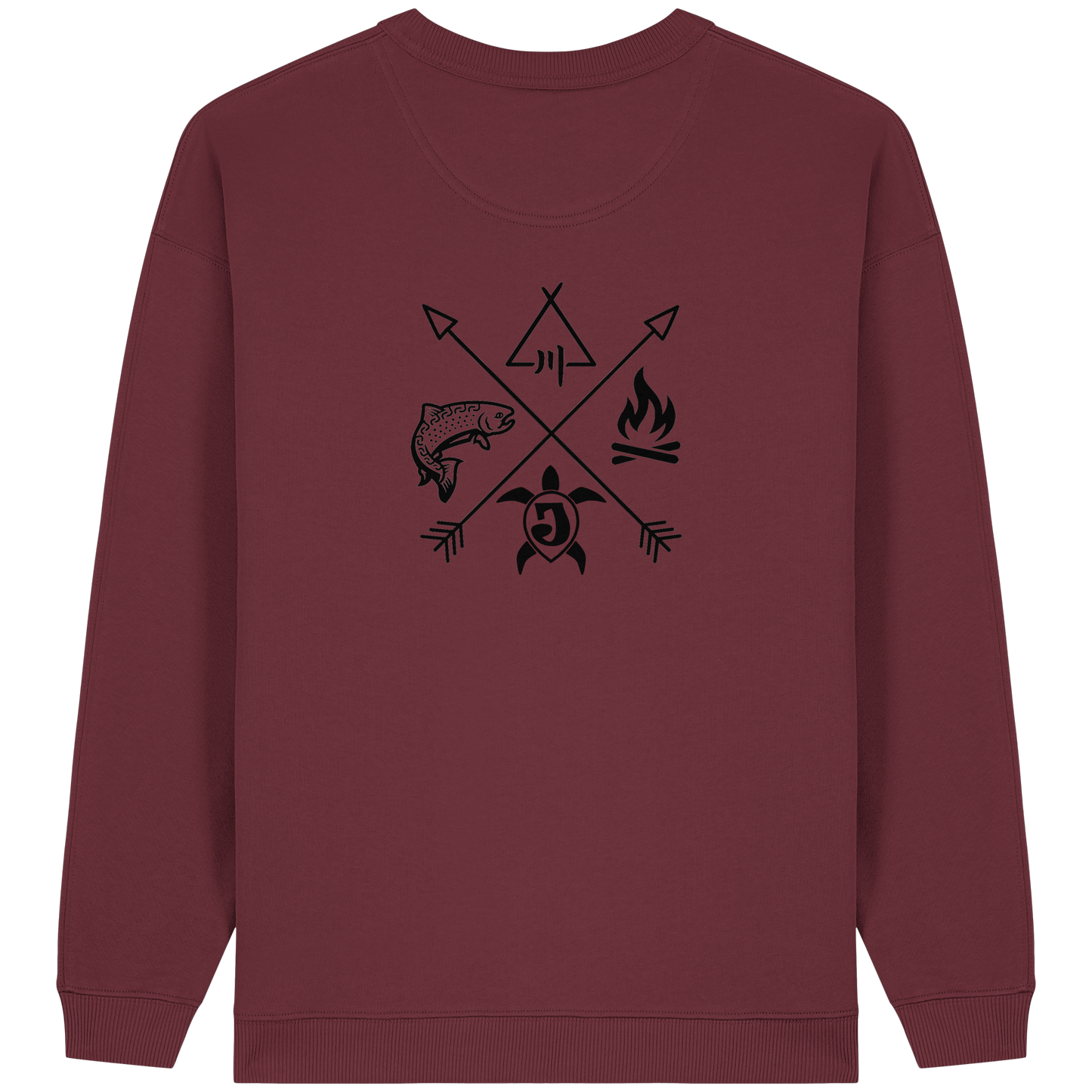 Gedruckte Bayerwald Kollektiv – Handwerk & Natur  - Womens Organic Oversized Sweatshirt