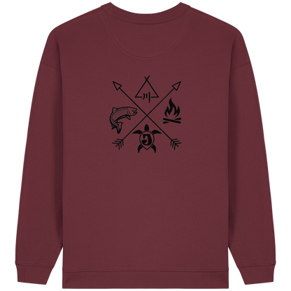 Gedruckte Bayerwald Kollektiv – Handwerk & Natur  - Womens Organic Oversized Sweatshirt
