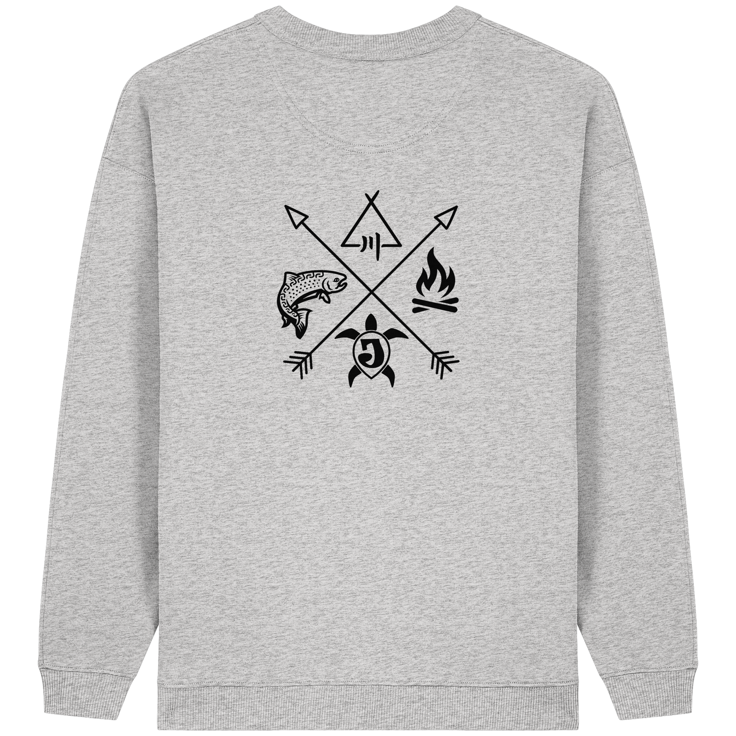 Gedruckte Bayerwald Kollektiv – Handwerk & Natur  - Womens Organic Oversized Sweatshirt