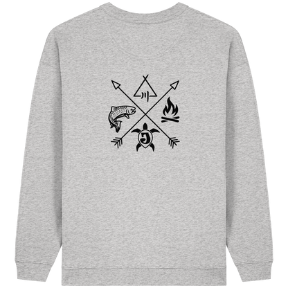 Gedruckte Bayerwald Kollektiv – Handwerk & Natur  - Womens Organic Oversized Sweatshirt