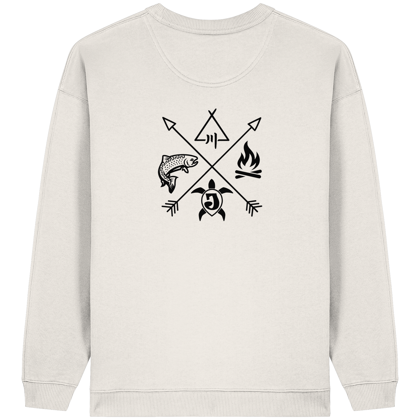 Gedruckte Bayerwald Kollektiv – Handwerk & Natur  - Womens Organic Oversized Sweatshirt