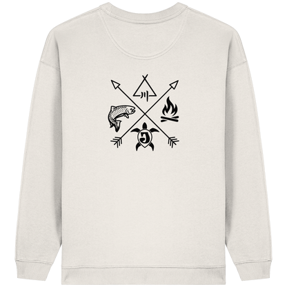 Gedruckte Bayerwald Kollektiv – Handwerk & Natur  - Womens Organic Oversized Sweatshirt