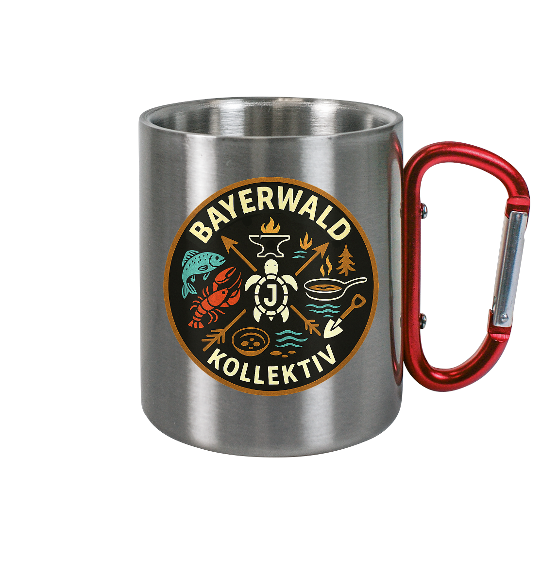 Gedruckte Bayerwald Kollektiv – Handwerk & Natur  - Edelstahl Tasse