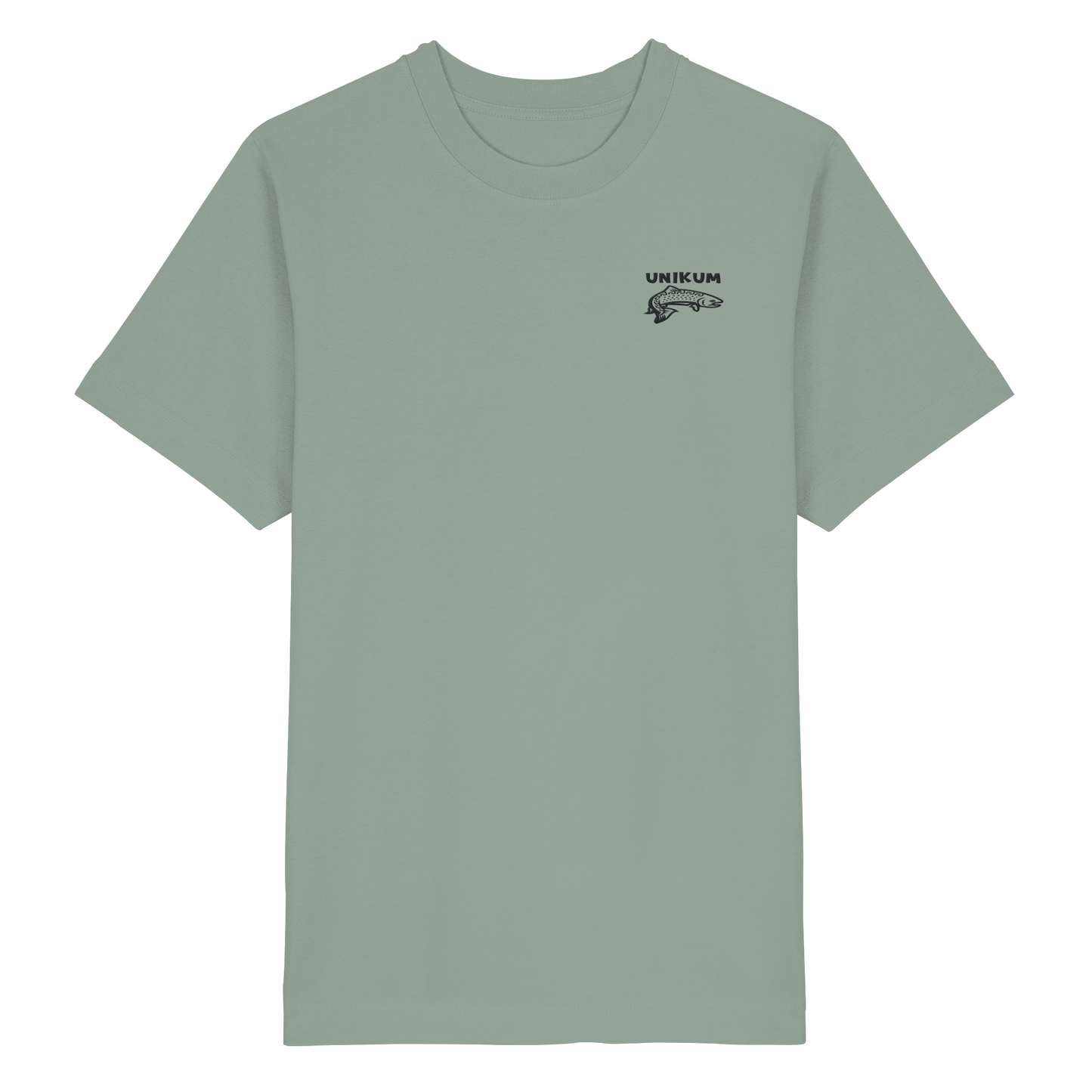 Unikum Trout – Gestickte Forelle - Heavy Oversized Organic Shirt