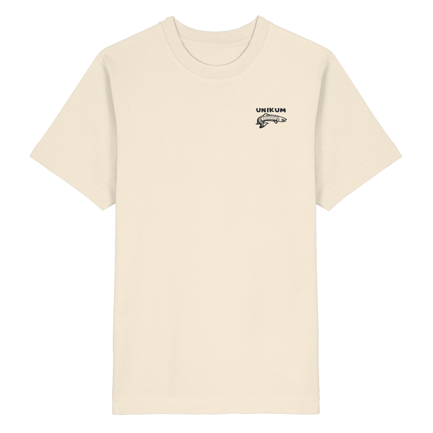 Unikum Trout – Gestickte Forelle - Heavy Oversized Organic Shirt