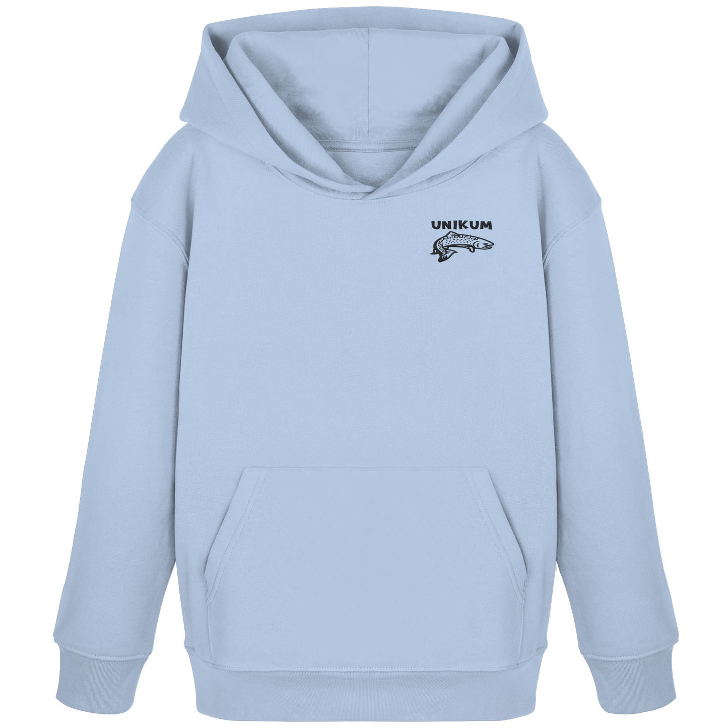 Unikum Trout – Gestickte Forelle - Kids Organic Hoodie