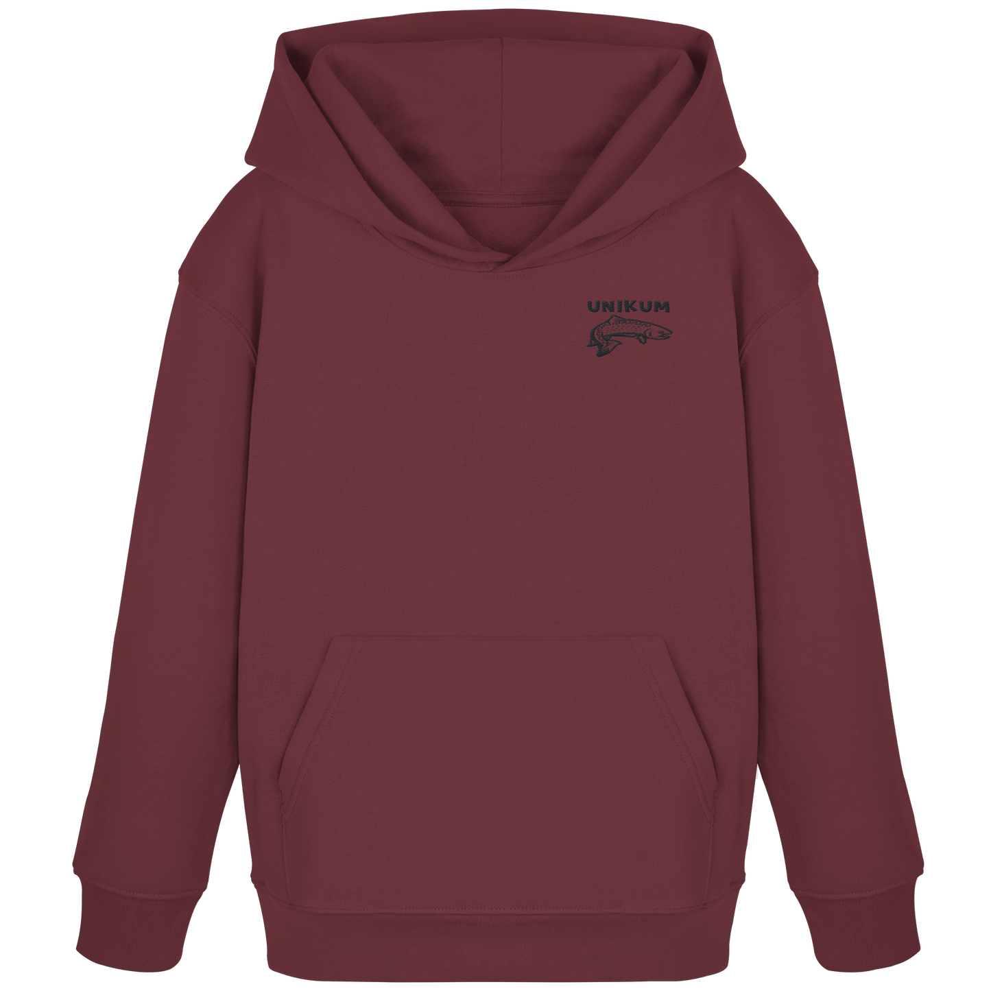 Unikum Trout – Gestickte Forelle - Kids Organic Hoodie