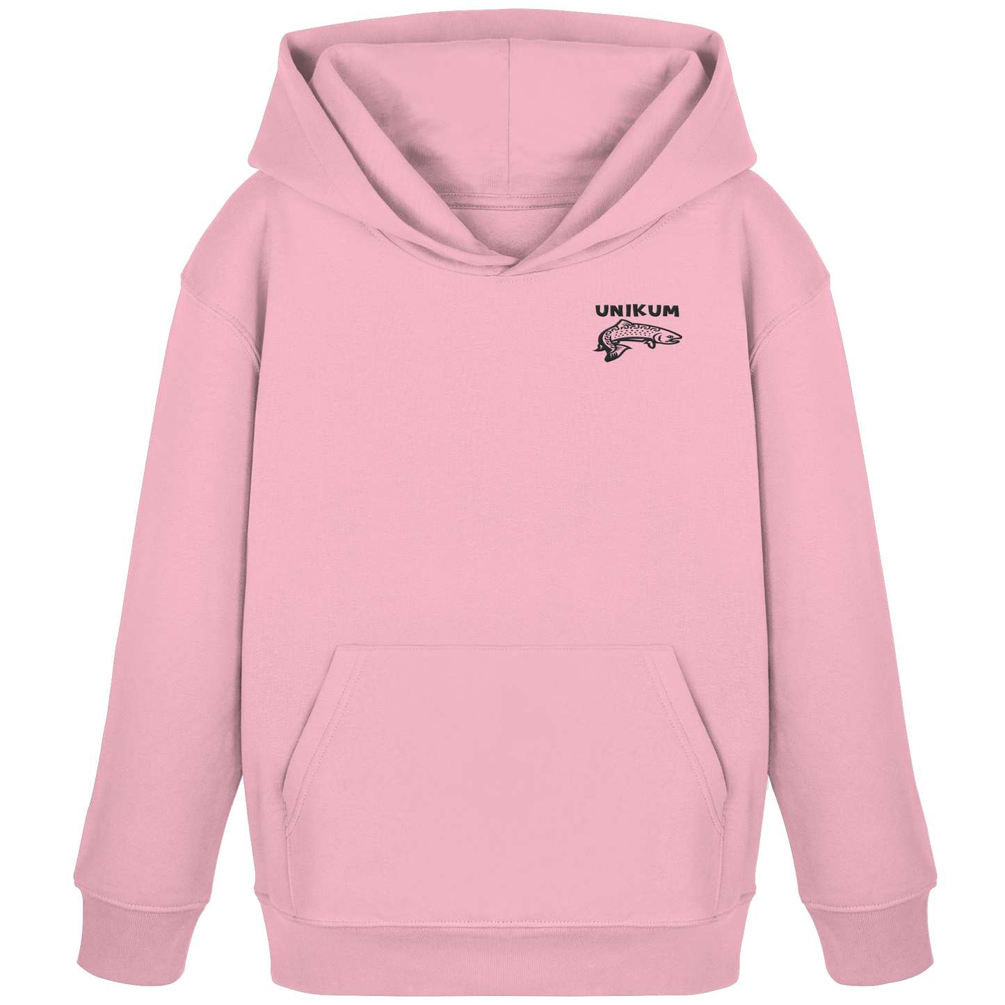 Unikum Trout – Gestickte Forelle - Kids Organic Hoodie