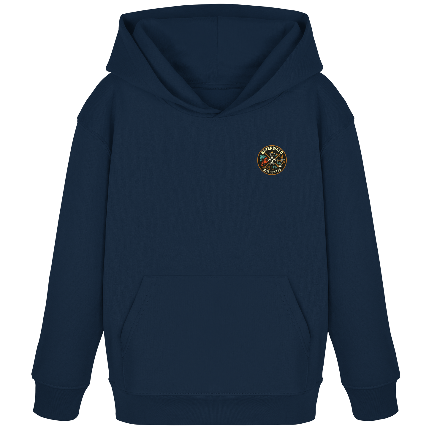 Gedruckte Bayerwald Kollektiv – Handwerk & Natur  - Kids Organic Hoodie