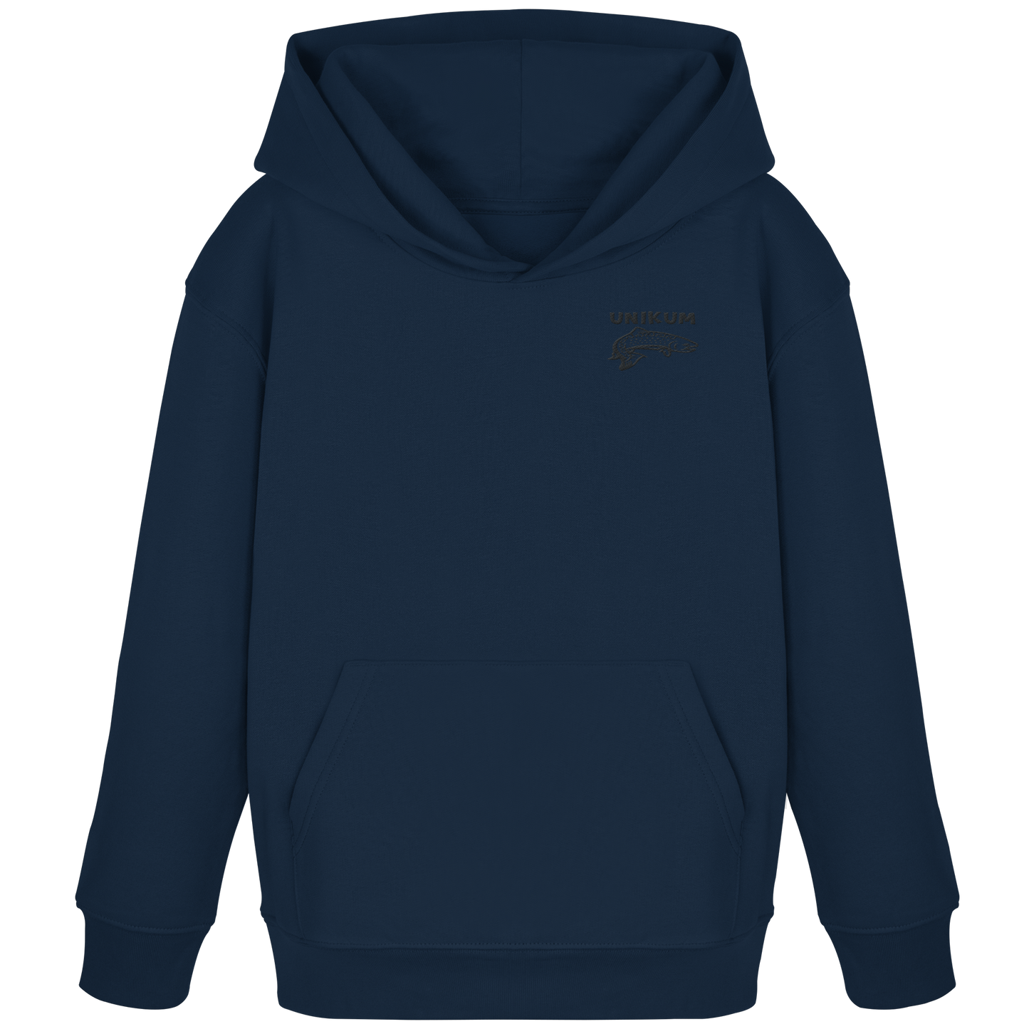 Unikum Trout – Gestickte Forelle - Kids Organic Hoodie