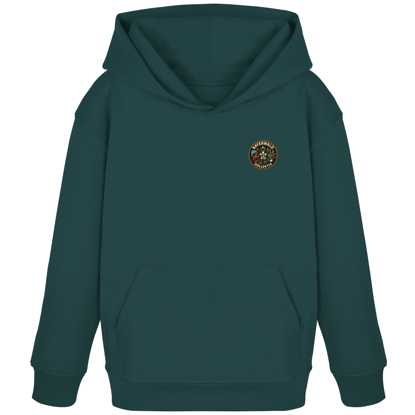 Gedruckte Bayerwald Kollektiv – Handwerk & Natur  - Kids Organic Hoodie
